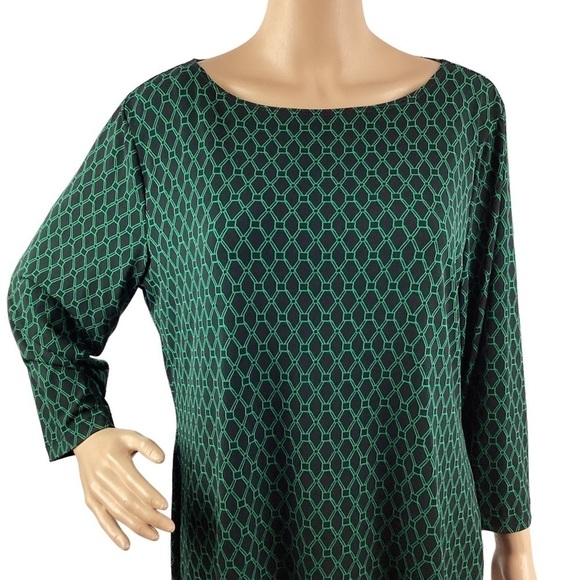 Travelers Collection by Chico's Top Size L Green Print - Picture 2 of 7